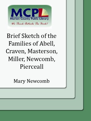 cover image of Brief Sketch of the Families of Abell, Craven, Masterson, Miller, Newcomb, Pierceall
